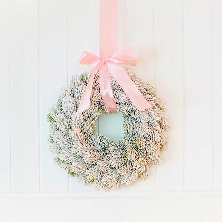 Corona Navideña Rosa