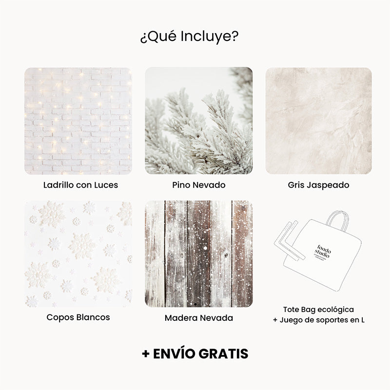 KIT DE FONDOS BLANCA NAVIDAD