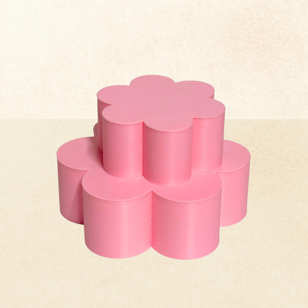 Par de props flor rosa