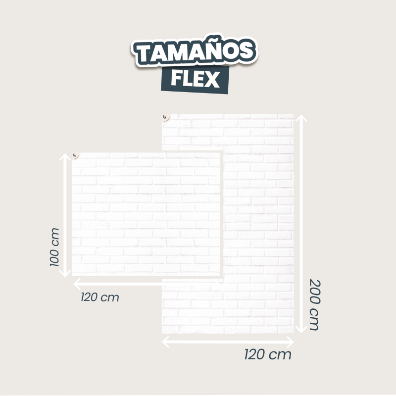 Fondo Ladrillo Blanco Flexible