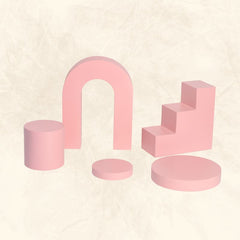 Set de 5 Props Rosas
