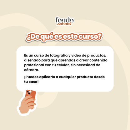 Curso Online Fotos de producto