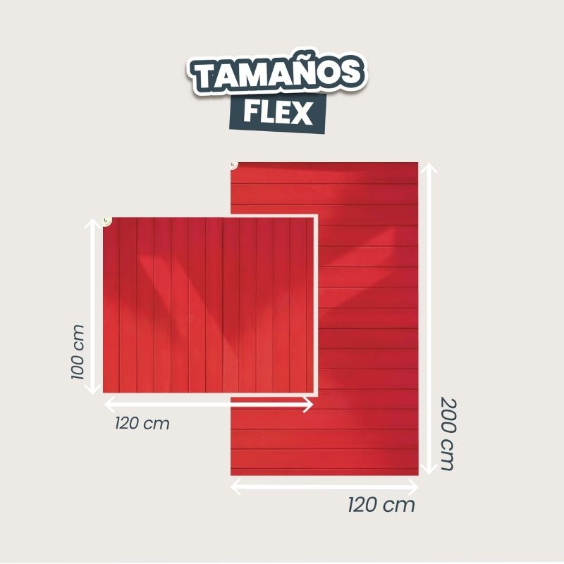 Fondo Flexible Madera Roja