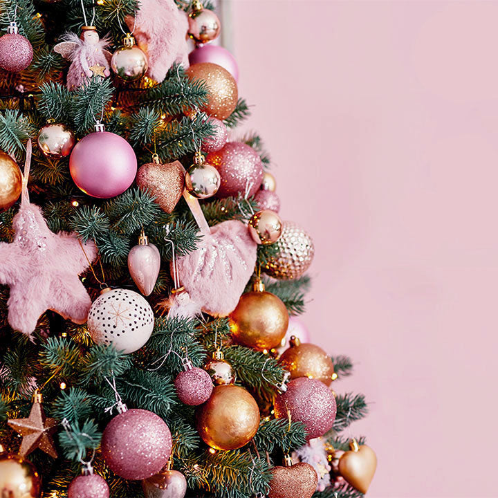 Árbol navideño rosa