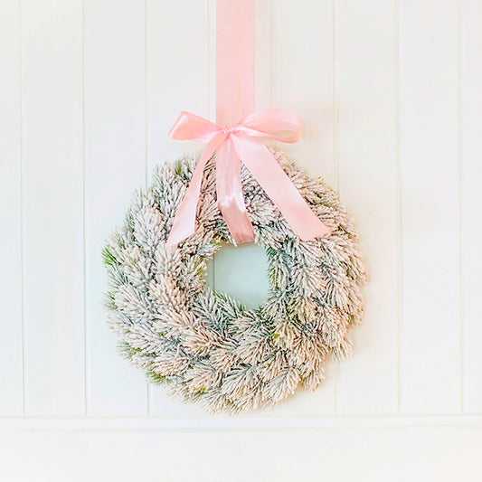 Corona Navideña Rosa