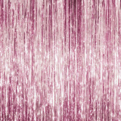 Cortina brillante rosa