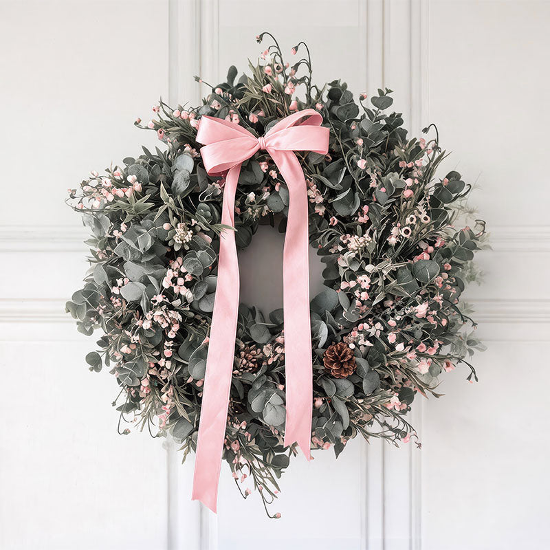Corona Navidad Rosa