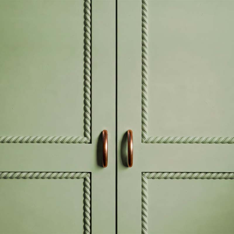 Puerta Verde Decorada