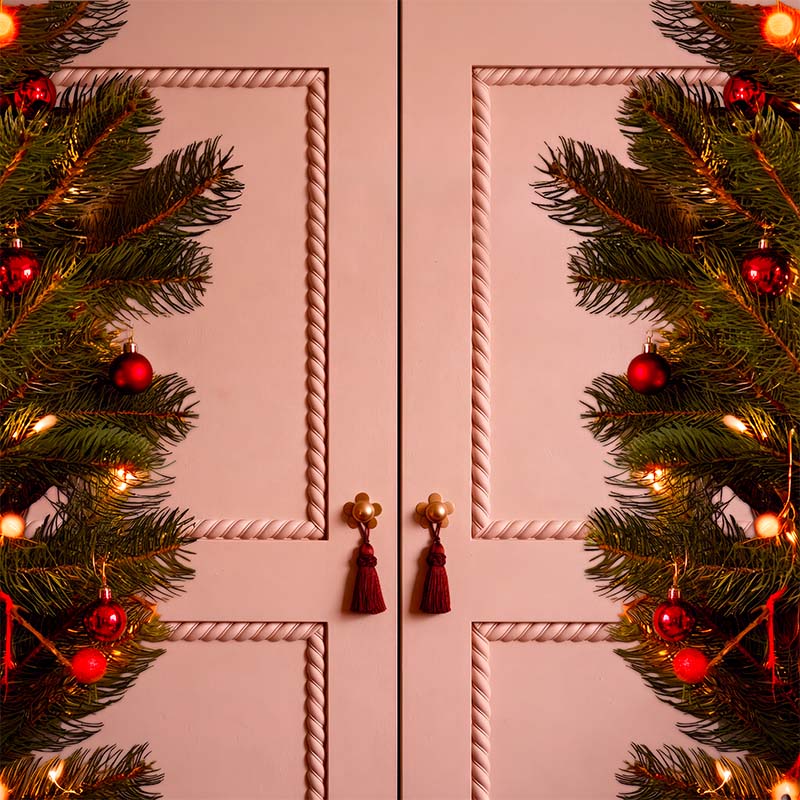 Puertas Rosa Navidad