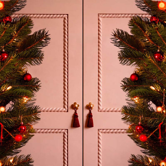 Puertas Rosa Navidad