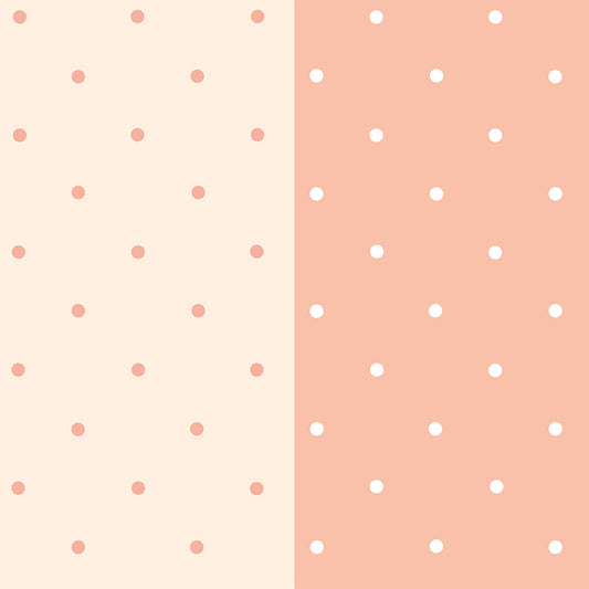 Polka Dividido Salmón