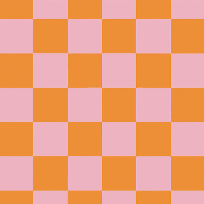 Cuadros naranjas y rosas