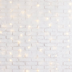 Ladrillo blanco con luces