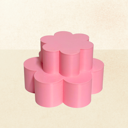 Par de props flor rosa