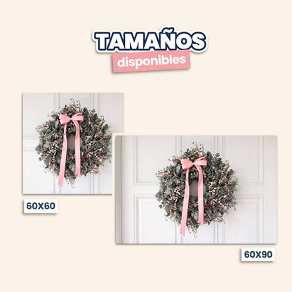 Corona Navidad Rosa