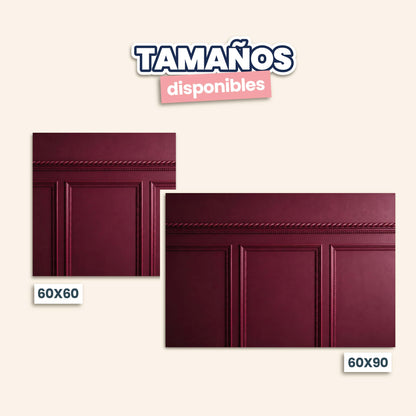 Moldura Rojo Vino Decorada