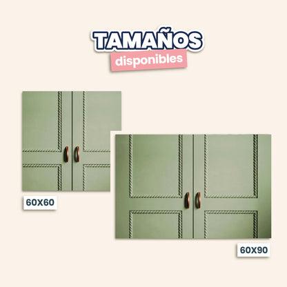 Puerta Verde Decorada