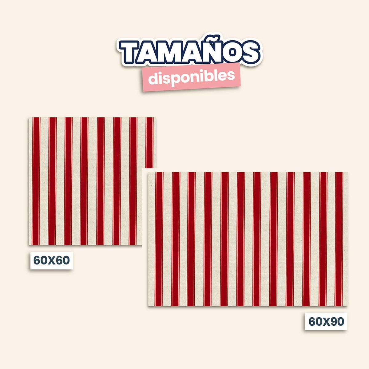 Mantel Rayas Rojas